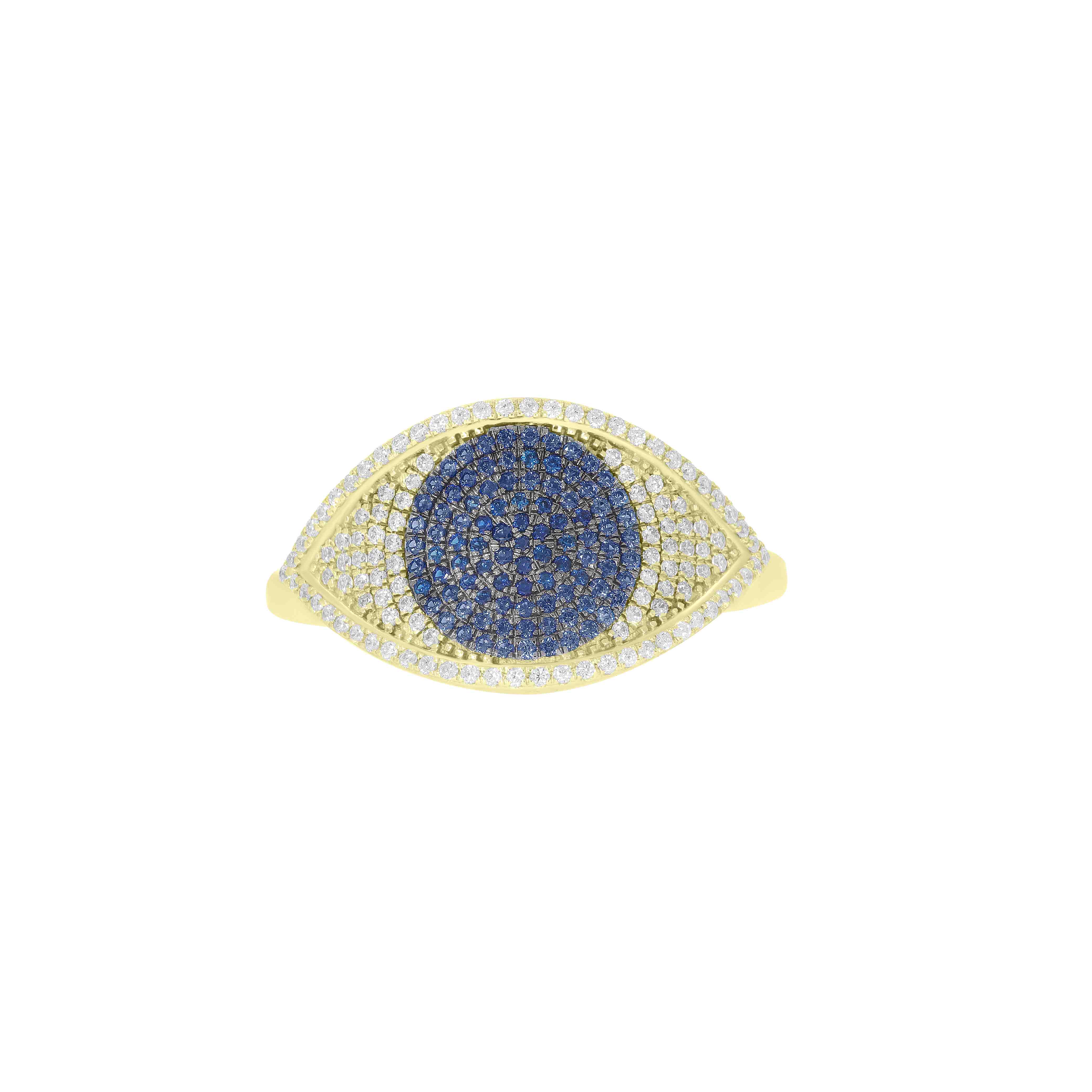 Evil Eye Blue and White Diamond Ring LR11957A